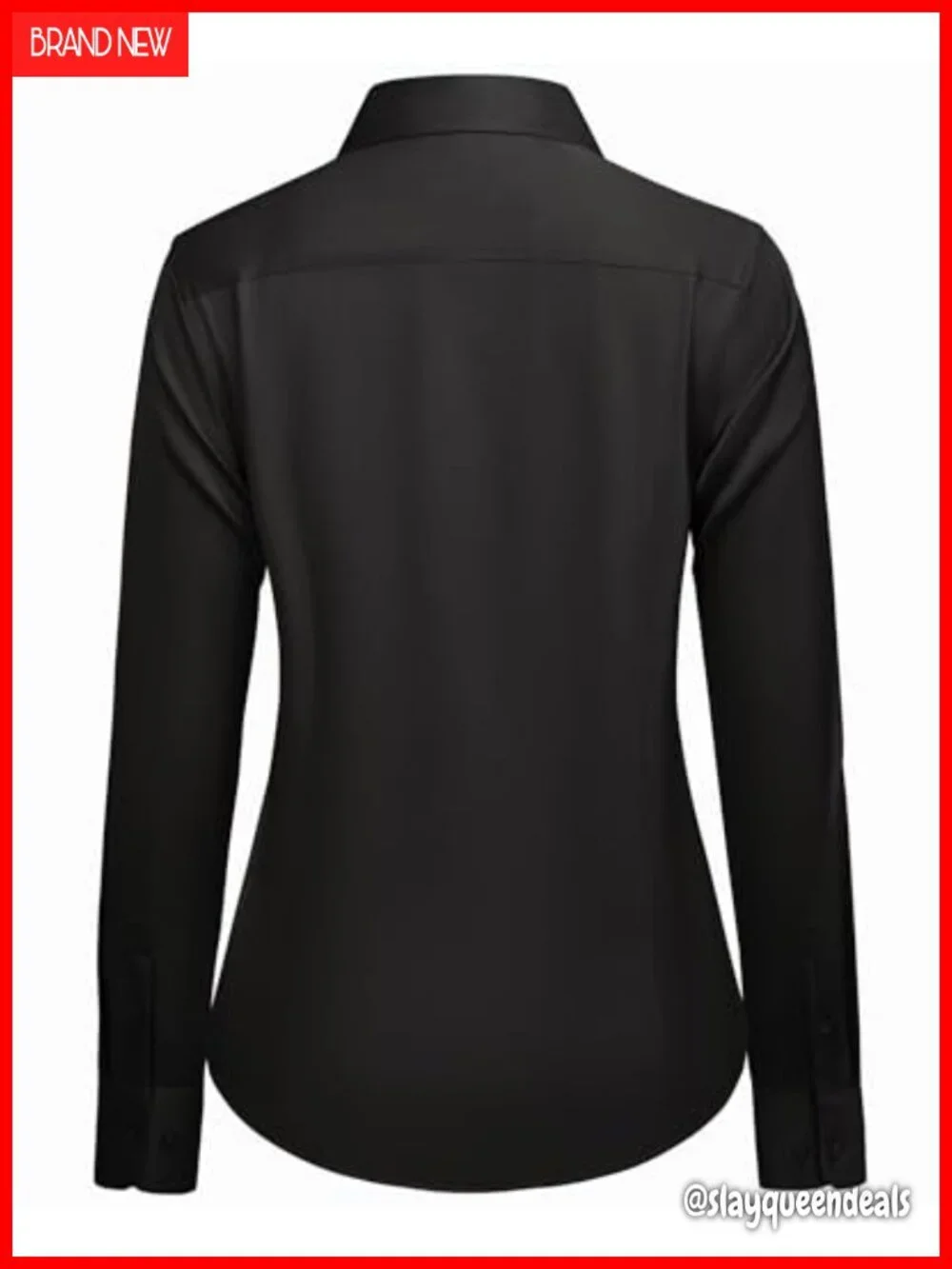 Women's Cotton Blend Button Down Shirt, Long Sleeve, Wrinkle Free, Office